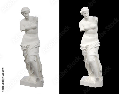 Venus de Milo / Transparent and black background