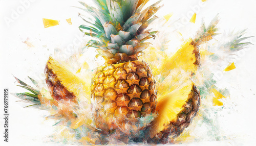 Explosion d'ananas