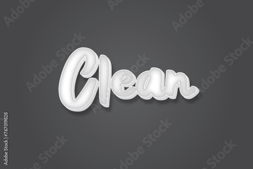 Clean 3d editable text effect 