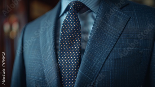 Elegance meets industry with a classic suit jacket and patterned tie