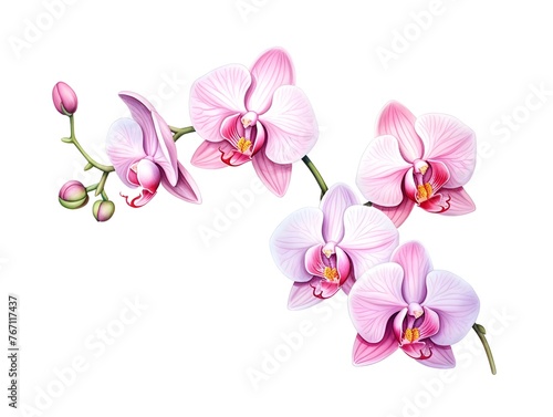 Pastel Watercolor D Cartoon Orchid A Captivating Blooming Flower Masterpiece