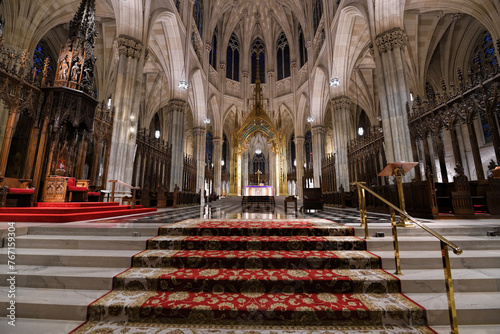 Interior of Saint Patrick's Cathedral in New York City