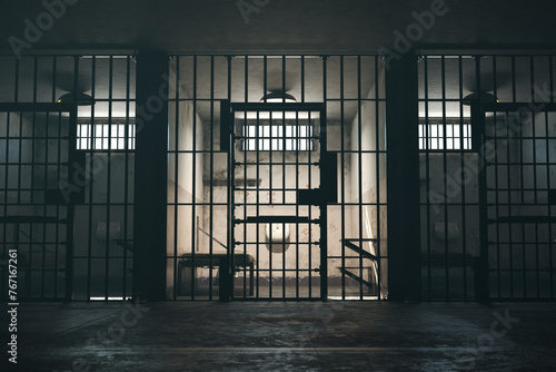 Eerie Abandoned Jail Cell Bathed in Natural Light Through Bars