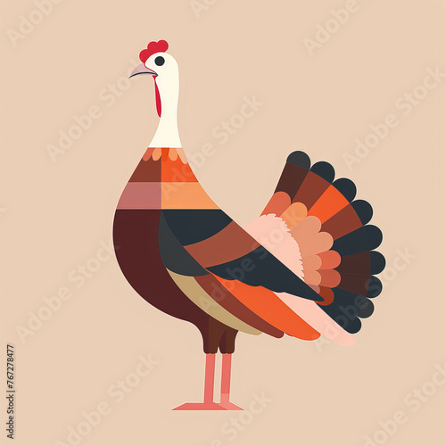 Turkey: Pastel Minimalist Flat Vector Design