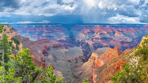 Grand canyon majesty stunning aerial view capturing nature s beauty, scale, and light play