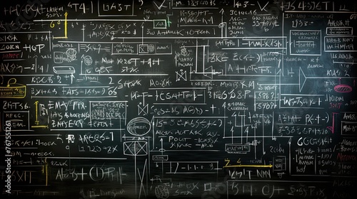 A chalkboard filled with notes and equations waiting to be solved