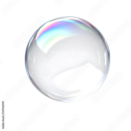 Lone Bubble on a White Background