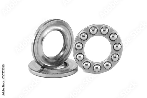 Thrust ball bearing isolated on white background