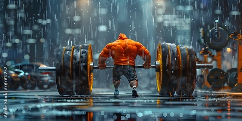 A Determined Weightlifter Pushes Through the Storm to Achieve New Personal Records and Triumph Over Adversity