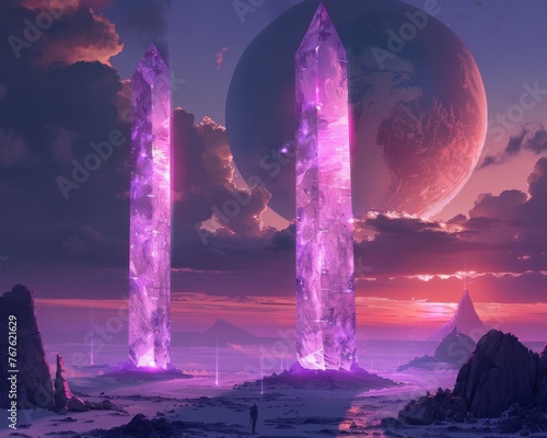 Quantum Quartz obelisks emit pulsating signals into Twilight Tornado cores