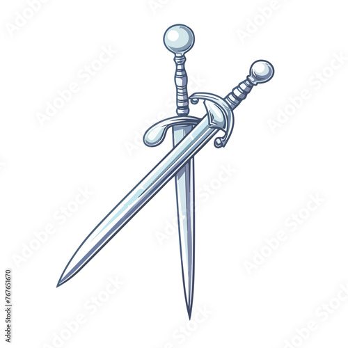 Fencing rapier icon design. isolated on white backg