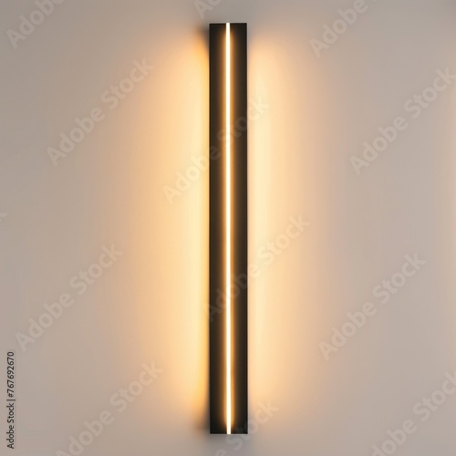Wall-mounted accent light, indirect lighting, modern home, white background