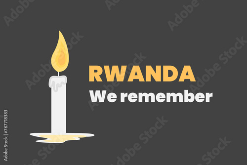 Illustration vector graphic of day to remember rwanda genocide victims. Good for poster or background