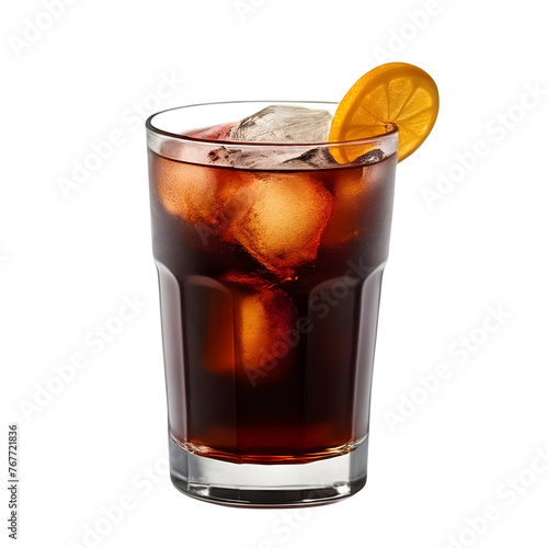 An Isolated Tasty Americano Cocktail Drink, Transparent Background, PNG