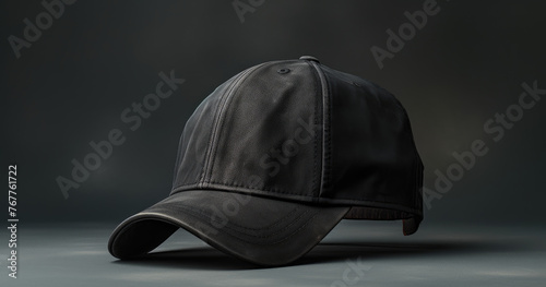 Realistic black or white or grey baseball cap hat templates, isolated on white black background, front and side view. Mockup template for artwork graphic design