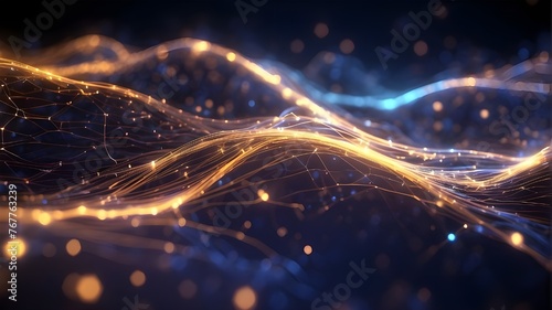Internet networking speed and fiber networking tech art illustration close-up shot futuristic design AI Image Creation