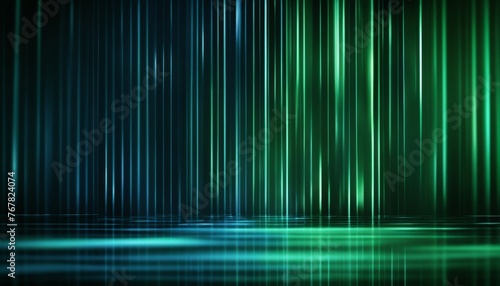 Abstract background depicting cascading digital rain in neon green on a dark canvas, symbolizing data flow and virtual reality concepts