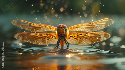 a very cute portrait of the beauty of a dragonfly
