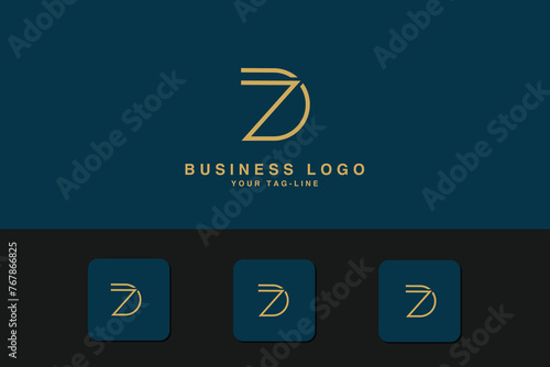 Alphabet Letters ZD, DZ, Initials Logo Monogram
