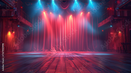 Stage Curtains The Perfect Backdrop for Theater Productions, Generative AI