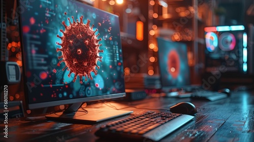 The computer screen displayed a warning about a potential cyber threat, prompting the antivirus software to swiftly identify and eliminate the malware.