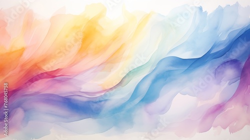 Large wave of abstract watercolor for textures. a lighthearted, upbeat, and tranquil summertime idea. healthy, upbeat colors for a background or wallpaper .