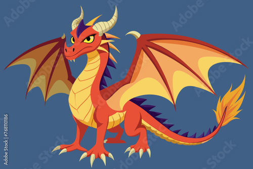 vector design of a Dragon wint wings