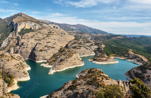 Vadiello reservoir in Guara Natural Park, Huesca, Spain
