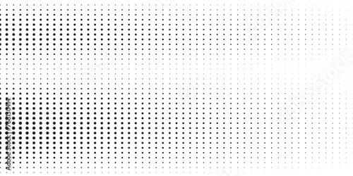 Basic halftone dots effect in black and white color. Halftone effect. Dot halftone. Black white halftone.Background with monochrome dotted texture. Polka dot pattern template.