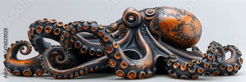 detailed steampunk octopus sculpture crafted, Weird animal mollusks aquatic animals sealife sea life