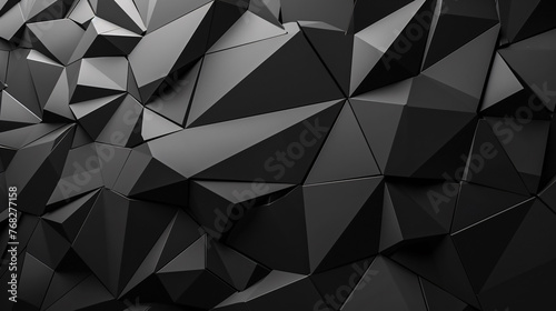 A black and white image of a wall with many triangles The image has a modern and abstract feel to it