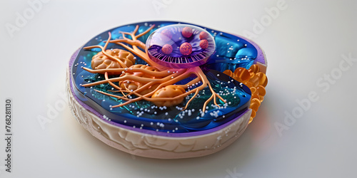 Visualizing Cellular Complexity: Detailed 3D Rendering of Human Cell Organelles