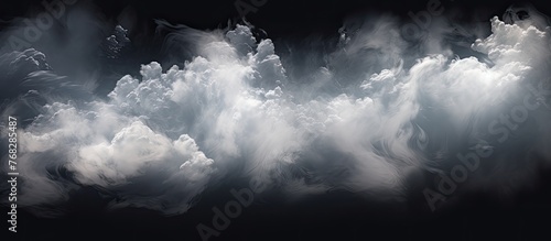 A billowing cloud of smoke illuminated in the darkness, creating an ominous and eerie atmosphere