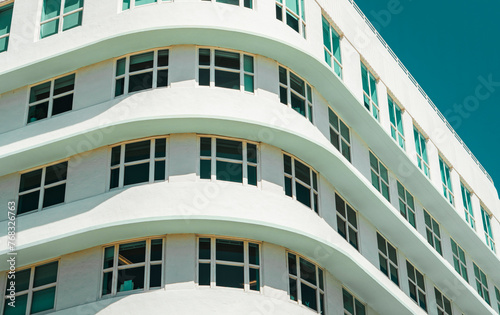 facade of a building Artdeco Miami Beach 