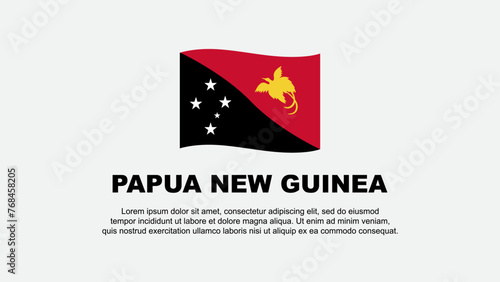 Papua New Guinea Flag Abstract Background Design Template. Papua New Guinea Independence Day Banner Social Media Vector Illustration. Papua New Guinea Background