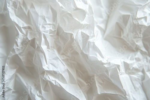 White creased crumpled paper background grunge texture backdrop