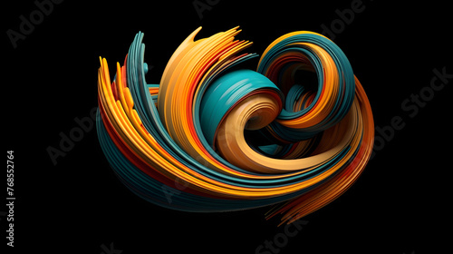 Colorful swirl carving geometric abstract graphic poster webpage PPT background