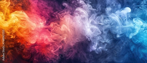 pink and colored smoke, radial, background