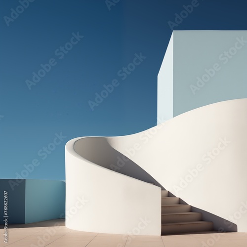 Curved Architecture Against Blue Sky