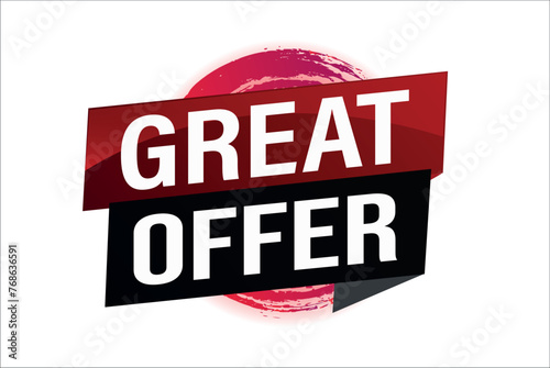 great offer poster banner graphic design icon logo sign symbol social media website coupon
