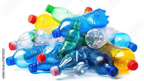 Variedad de Botellas de Plástico Usadas y Coloridas