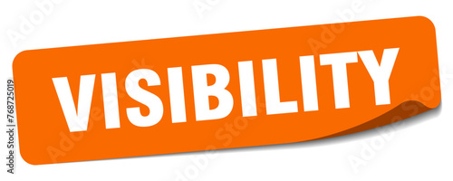 visibility sticker. visibility label