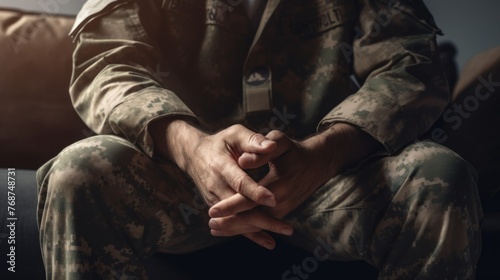 Military Man Seeking Support for Mental Health and Depression Generative AI