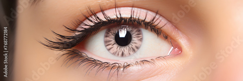 Close-Up Image of Natural Looking Eyelash Extensions on Almond-Shaped Eyes