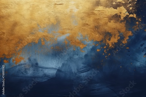 luxury blue and golden background illustration