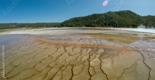 Awe-inspiring view of Grand Prismatic Spring in Yellowstone National Park