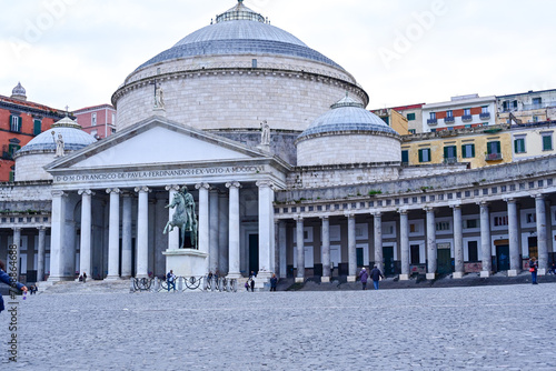  Naples, Italy, May 2023. Piazza del Plabiscito, named after the plebiscite taken on October 21, 1860, that brought Naples into the unified Kingdom of Italy.