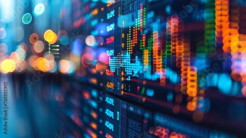 Zoomed in to the utmost detail, a computer screen presents intricate stock market data and investment trends vital for startup funding, emphasizing market analysis and investment strategies.