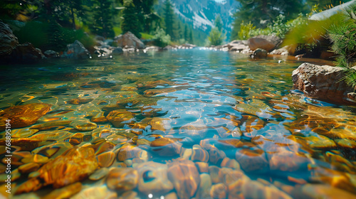 a pristine mountain stream