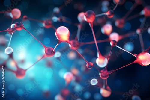 Atom molecules abstract background 
